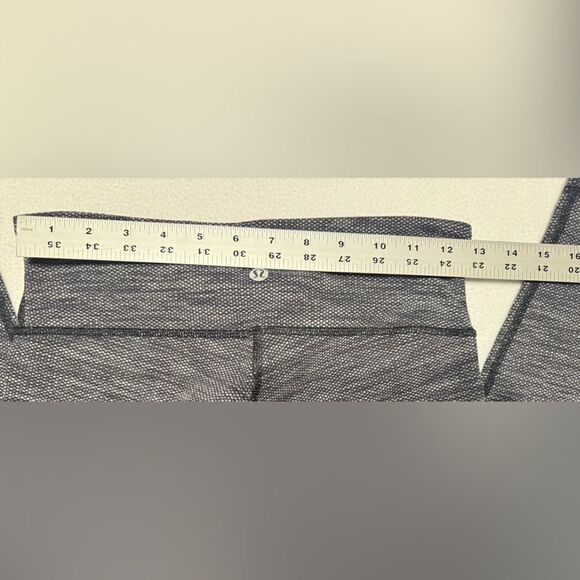 Lululemon Wunder Under 7/8 Pants Leggings Herringbone Heather Gray Black size 4 - Picture 4 of 8